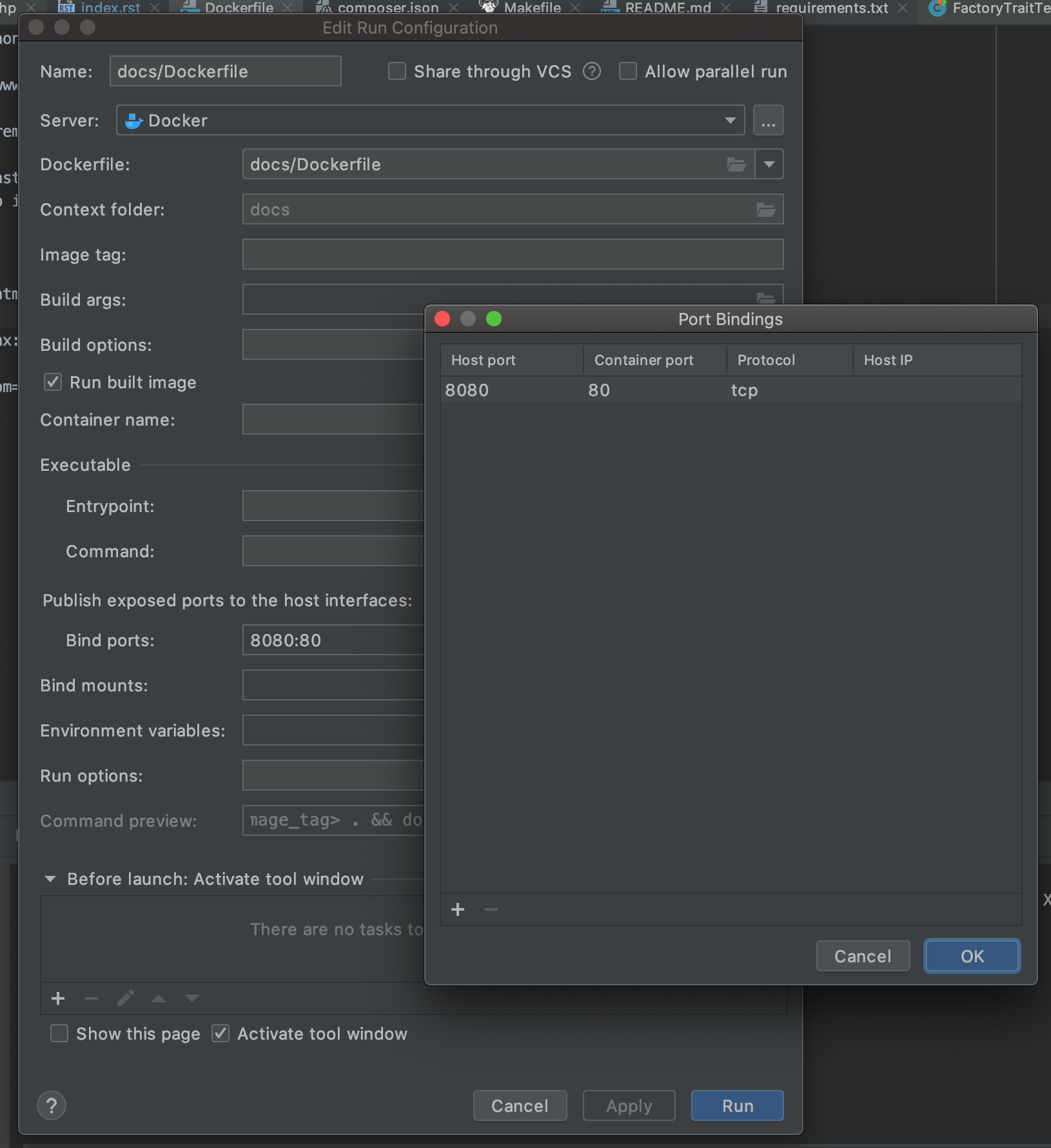 Adjust Port settings to expose 80 as 8080